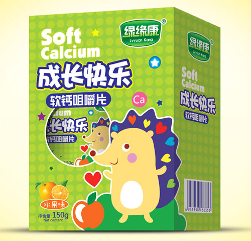 綠緣康成長(zhǎng)快樂(lè)軟鈣咀嚼片