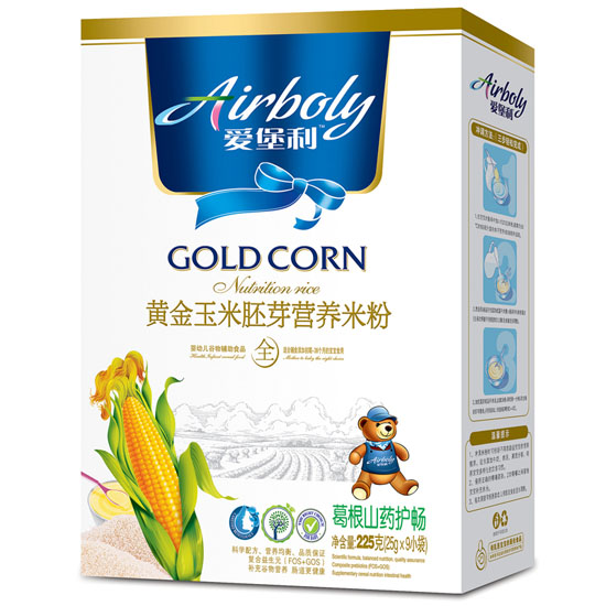 愛堡利葛根山藥護暢玉米胚芽米粉225g盒裝