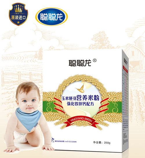 聰聰龍強化鐵鋅鈣配方玉米胚芽米粉全段盒裝