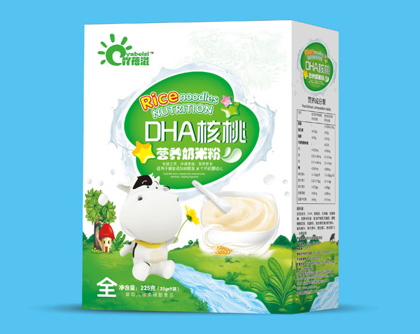 吖蓓滋DHA核桃營養奶米粉盒裝