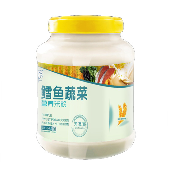 愛施樂鱈魚蔬菜營養(yǎng)米粉塑料裝