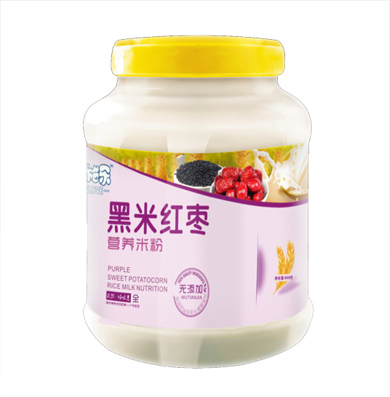 愛施樂黑米紅棗營養米粉塑料裝