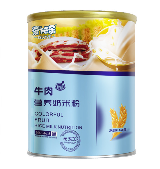 愛施樂牛肉營養奶米粉聽裝