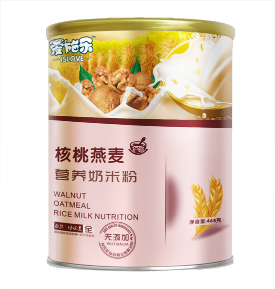 愛施樂核桃燕麥營養(yǎng)奶米粉聽裝