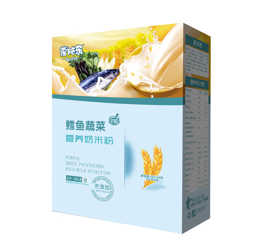 愛施樂核鱈魚蔬菜營養奶米粉盒裝