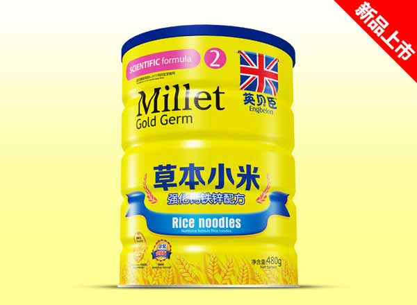 英貝臣草本小米鐵聽強化鈣鐵鋅2段