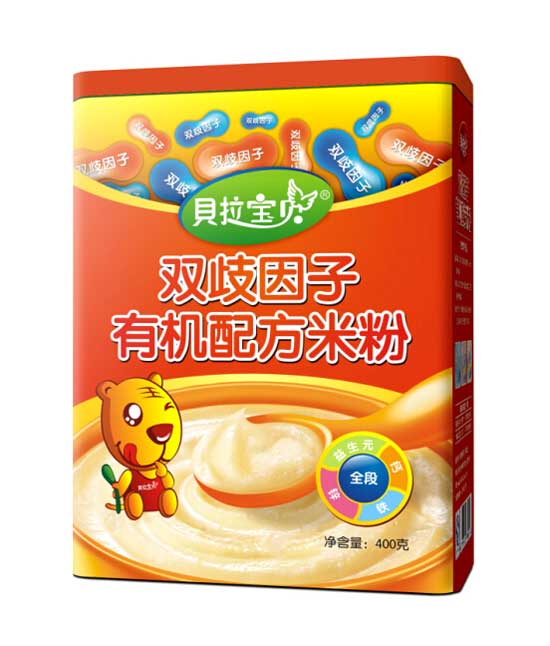 貝拉寶貝雙岐因子有機(jī)配方米粉