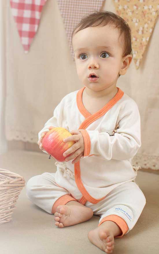 佈恩寶貝橙色嬰兒衣