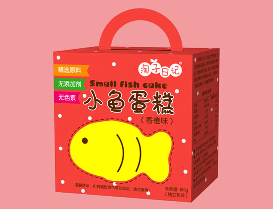 淘子日記小魚蛋糕香橙味