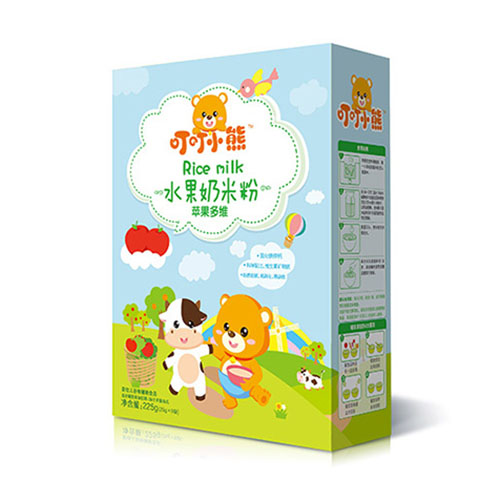 叮叮小熊水果奶米粉盒裝-蘋果多維
