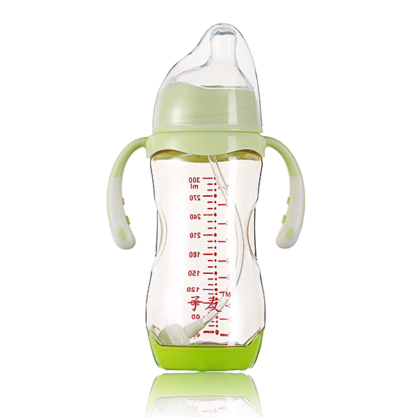 子友偏頭奶瓶300ml綠