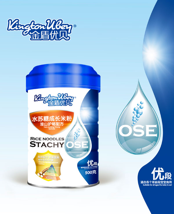 金盾優貝淮山護暢水蘇糖成長米粉