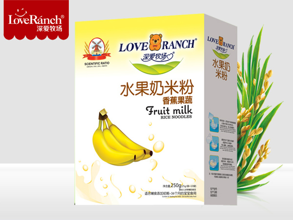 香蕉果蔬—水果奶米粉盒裝