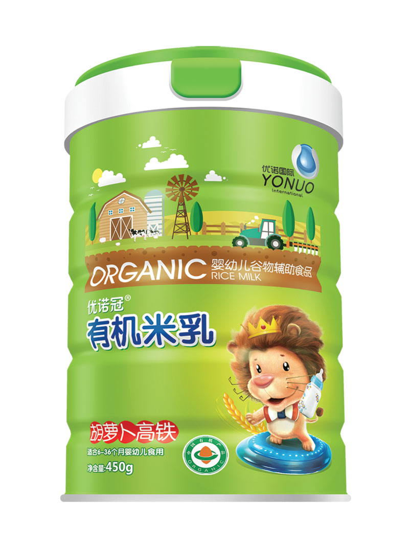 優(yōu)諾冠胡蘿卜高鐵有機米乳
